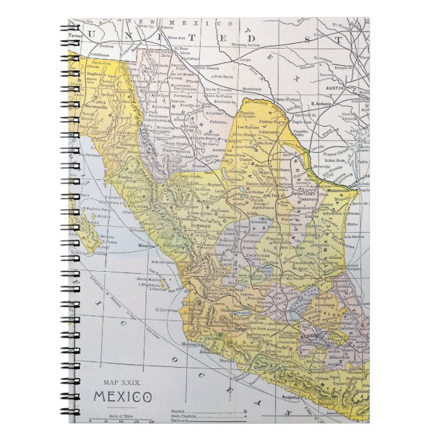 MAP: MEXICO SPIRAL NOTEBOOK (Front)