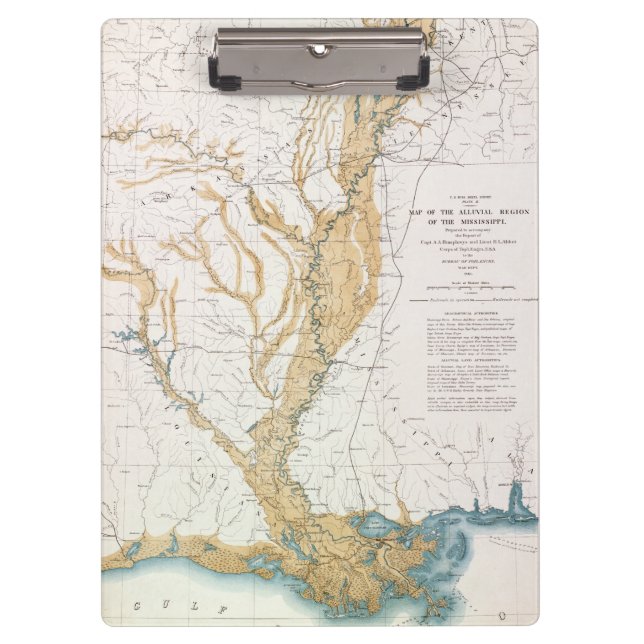 MAP: MISSISSIPPI RIVER, 1861 CLIPBOARD (Front)