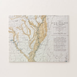 MAP: MISSISSIPPI RIVER, 1861 JIGSAW PUZZLE