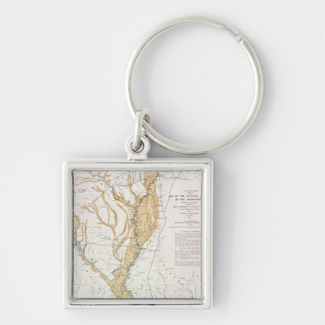 MAP: MISSISSIPPI RIVER, 1861 KEY RING (Front)