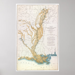 MAP: MISSISSIPPI RIVER, 1861 POSTER