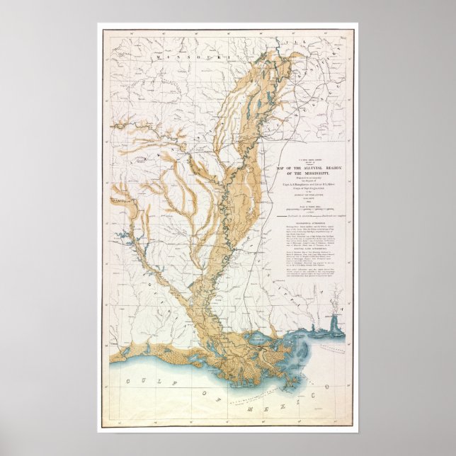 MAP: MISSISSIPPI RIVER, 1861 POSTER (Front)
