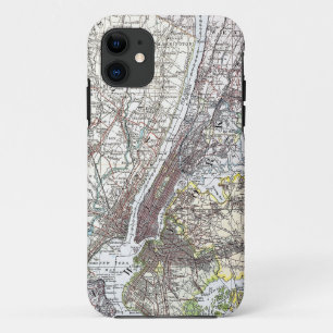 Map: New York Area, 1906 Case-Mate iPhone Case