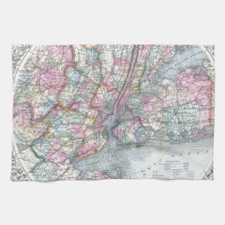 Map  New York City Tea Towel