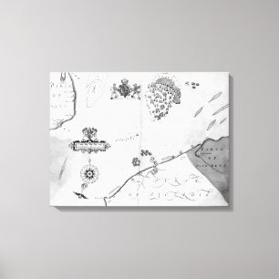 Map No.10 showing the route of the Armada fleet Canvas Print