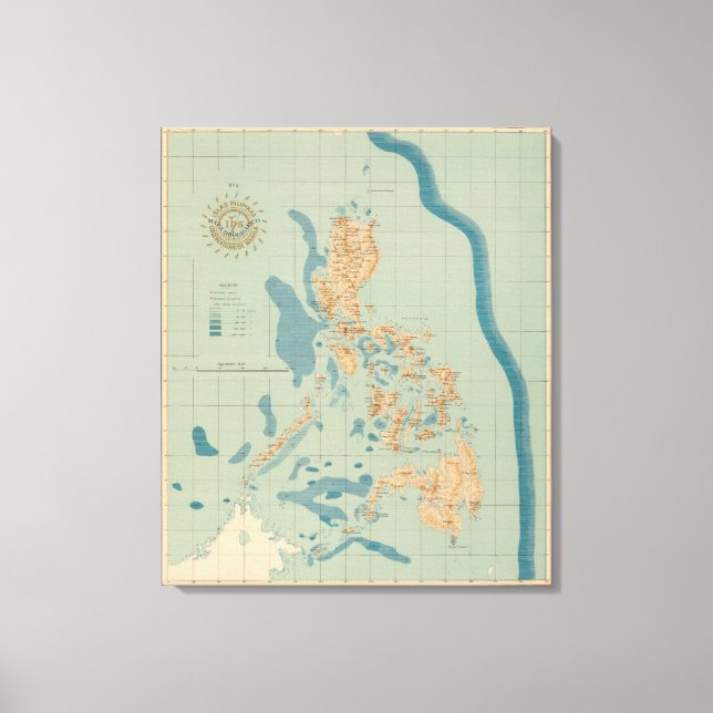 Map No 4 orographic Canvas Print (Front)