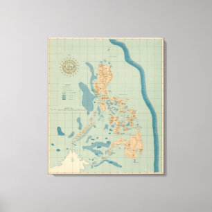 Map No 4 orographic Canvas Print