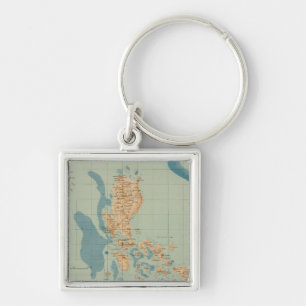 Map No 4 orographic Key Ring