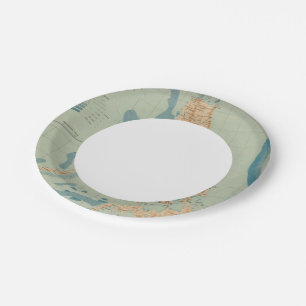 Map No 4 orographic Paper Plate