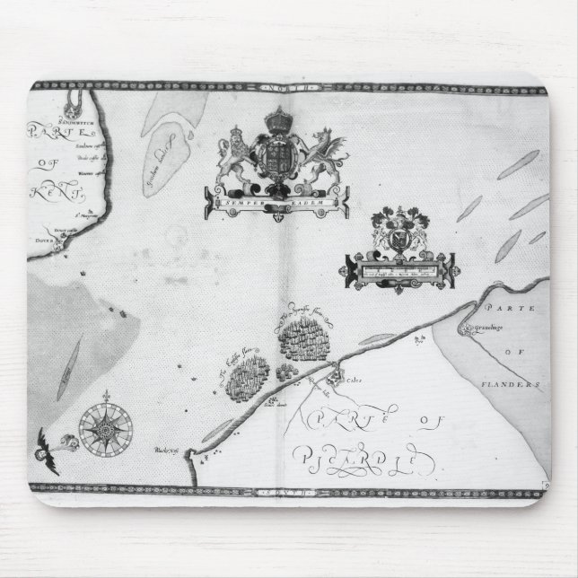 Map No.9 showing the route of the Armada fleet Mouse Pad (Front)