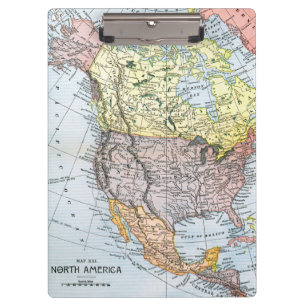 MAP: NORTH AMERICA, 1890 CLIPBOARD
