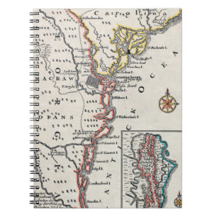 Map: North America, C1700 Notebook