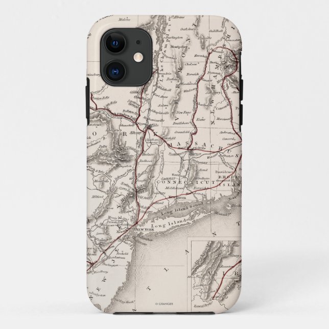 Map: Northeast USA Case-Mate iPhone Case (Back)