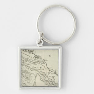 Map of Abyssinia Key Ring