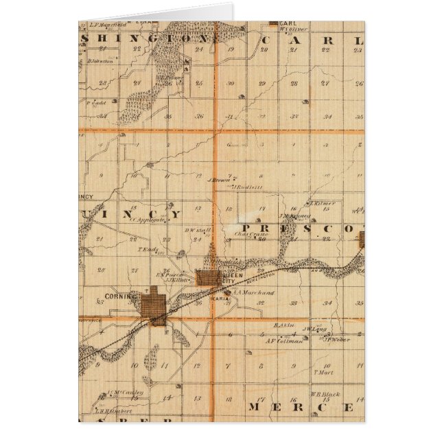 Map of Adams County, State of Iowa (Front)