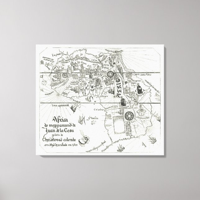 Map of Africa | 1500 2 Canvas Print (Front)