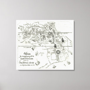Map of Africa   1500 2 Canvas Print