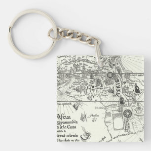 Map of Africa 1500 Key Ring