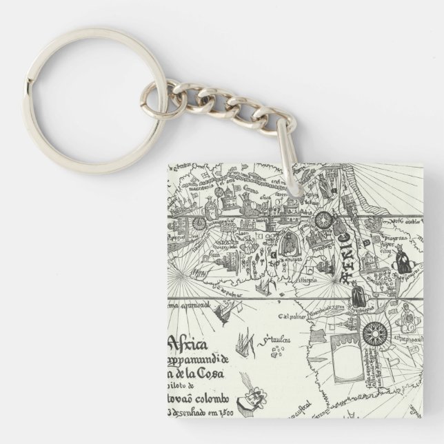 Map of Africa | 1500 Key Ring (Front)