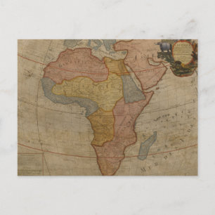 Map of Africa   1700 Postcard