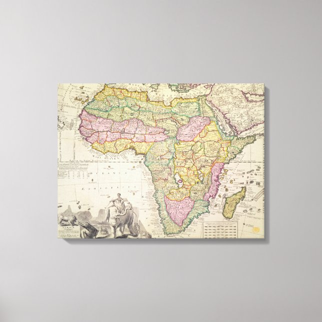 Map of Africa Canvas Print (Front)