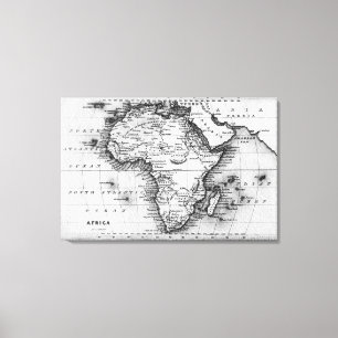 Map of Africa   Engraved by Thomas Stirling Canvas Print