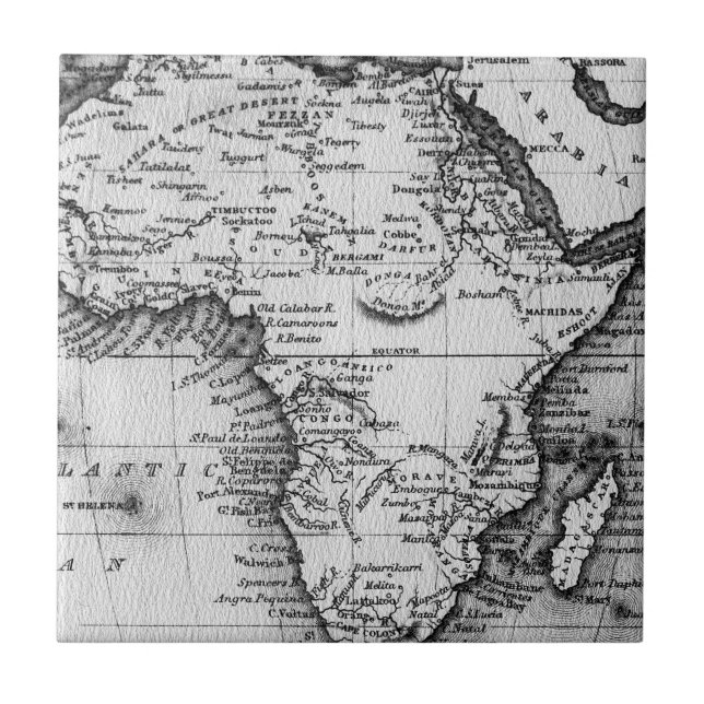 Map of Africa | Engraved by Thomas Stirling Tile (Front)
