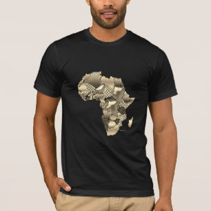 Map Of Africa In Gold T-Shirt