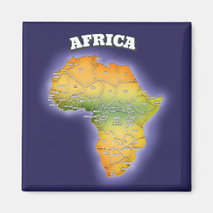 Map of africa magnet