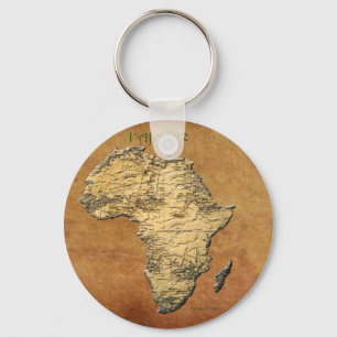 Map of AFRICA Parchment Collection Key Ring