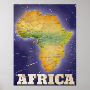 Map of africa poster