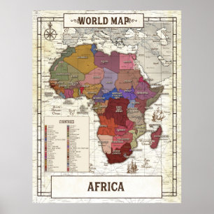 Map Of Africa Poster