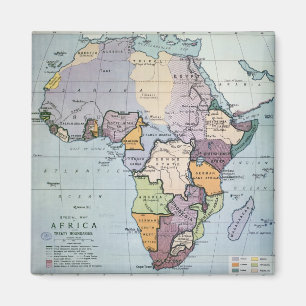 Map of Africa showing Treaty Boundaries, 1891 Magnet