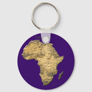 Map of AFRICA Travel Collection Key Ring