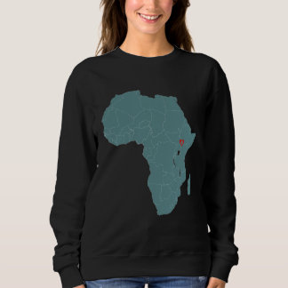Map Of Africa With Heart Retro Sweatshirt