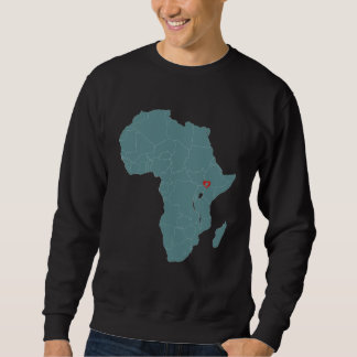 Map Of Africa With Heart Retro Sweatshirt