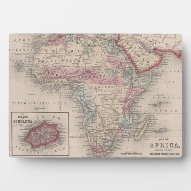 Map of Africa with St Helena Plaque (Front)