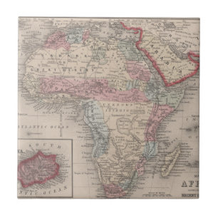 Map of Africa with St Helena Tile