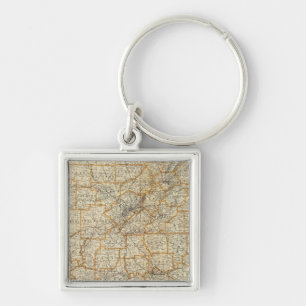 Map of Alabama Key Ring