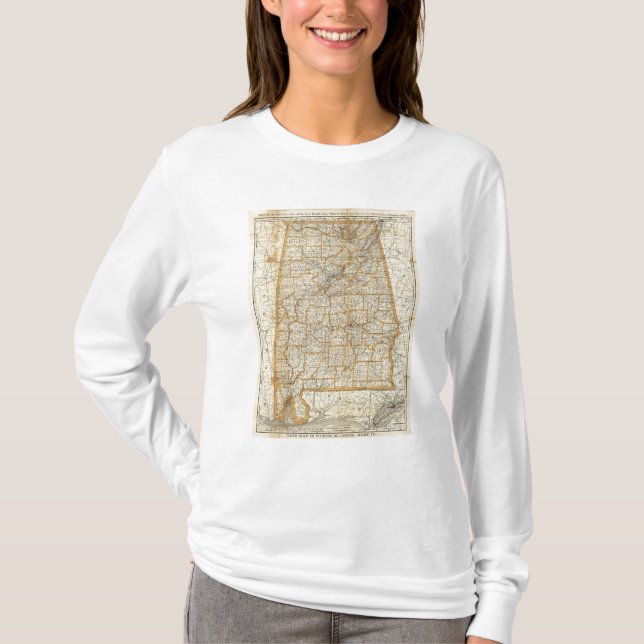 Map of Alabama T-Shirt (Front)