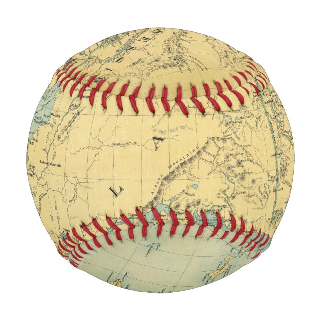 Map Of Alaska Baseball (Front)