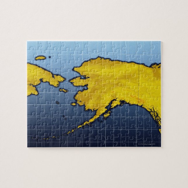Map of Alaska Jigsaw Puzzle (Horizontal)