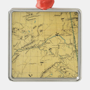 Map Of Alaska Metal Tree Decoration