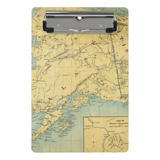 Map Of Alaska Mini Clipboard (Front)