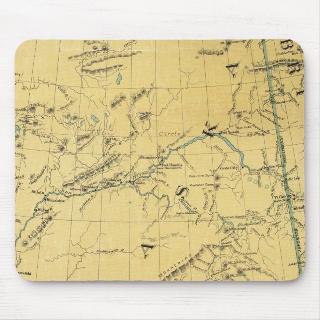 Map Of Alaska Mouse Pad (Front)