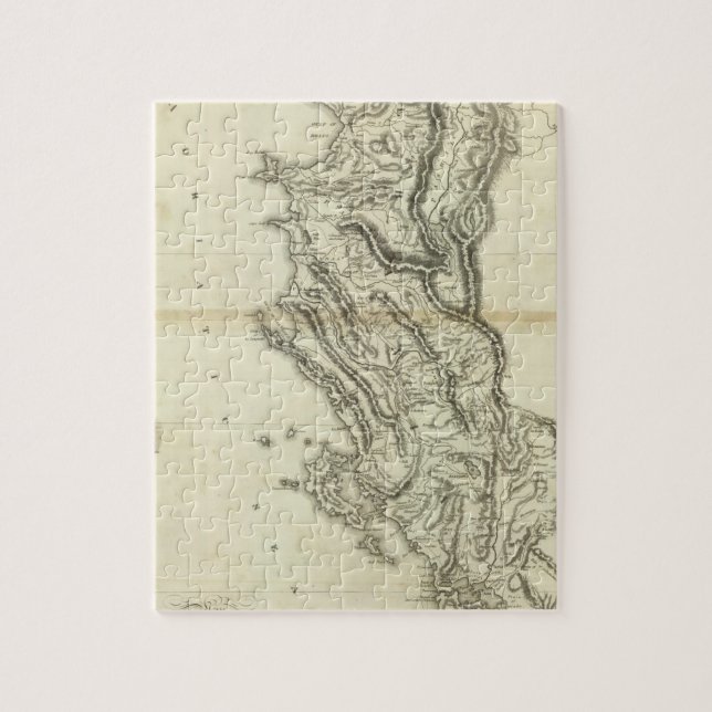 Map of Albania Jigsaw Puzzle (Vertical)