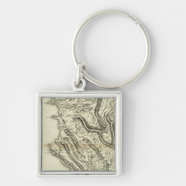 Map of Albania Key Ring (Front)