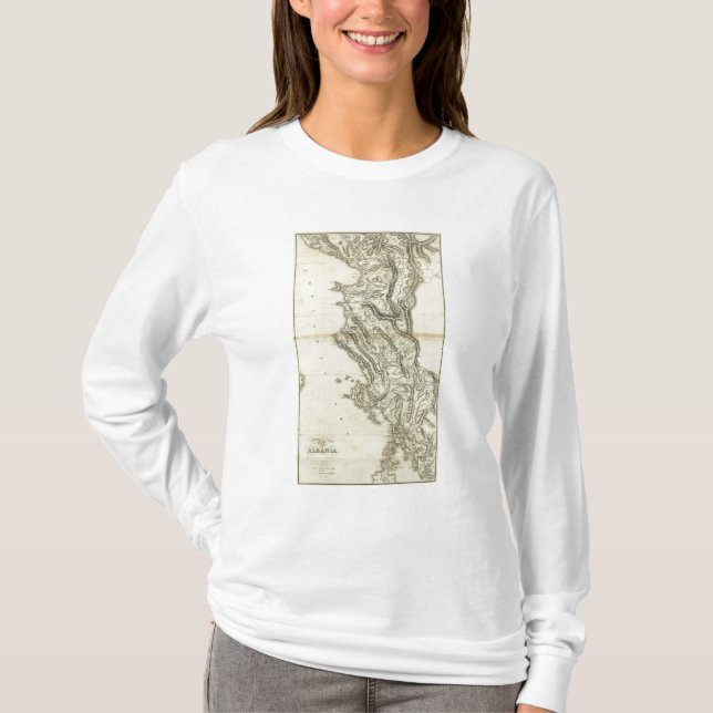 Map of Albania T-Shirt (Front)