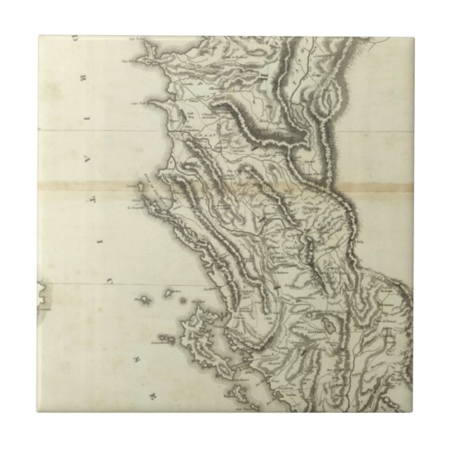 Map of Albania Tile (Front)
