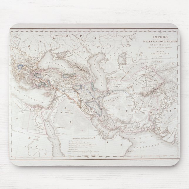 Map of Alexander the Greats Empire Mouse Pad (Front)